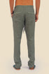 Straight leg cotton pants with elastic waistline and pockets